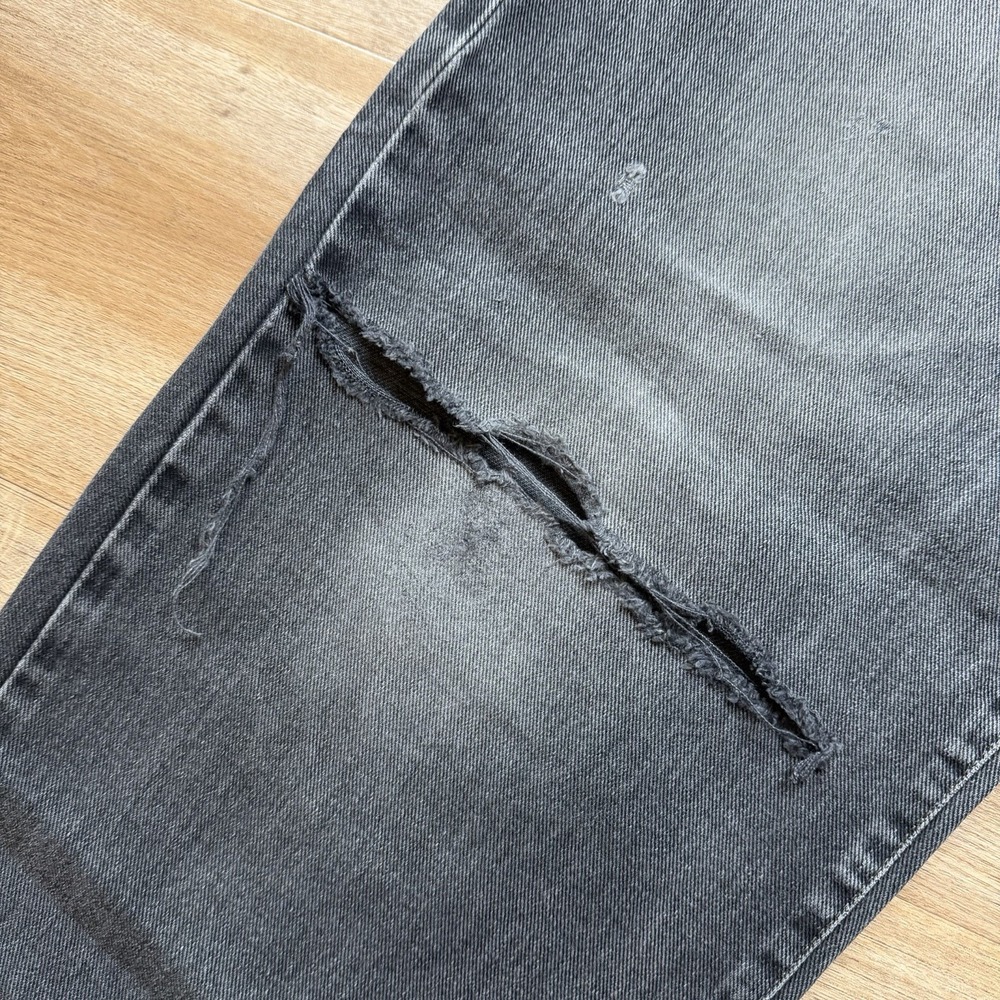 Vintage Diesel Saddle Jeans Men 32x32 Black Loose Tapered Distressed Grunge Y2K - Picture 6 of 16